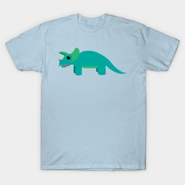 Happy Triceratops T-Shirt by MadArtisan